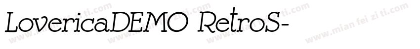 LovericaDEMO RetroS字体转换